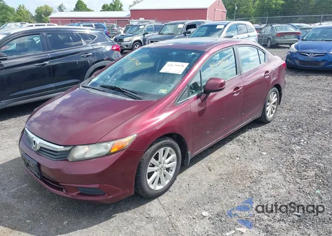 2012 Honda Civic Ex-L z USA, uszkodzony, nr VIN 2HGFB2F93CH544242
